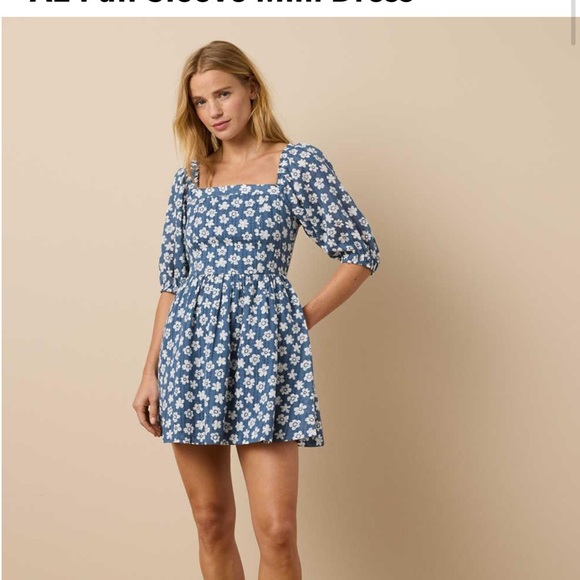 American Eagle AE Puff Sleeve Mini Dress - Picture 5 of 6